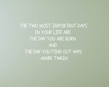 The Two Most Important Days Quotes Wall Decal Motivational Vinyl Art Stickers The Two Most Important Days Quotes Wall Decal Motivational Vinyl Art Stickers